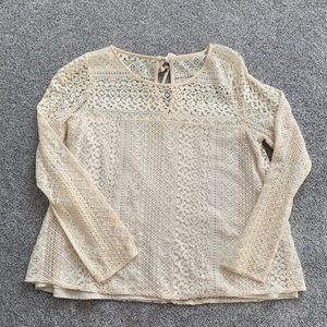 Hollister lace long sleeve shirt